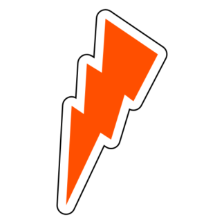 Thunder Sticker (Orange)